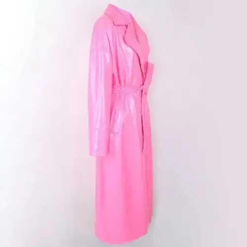 Oversize Shiny Patent Trench Coat