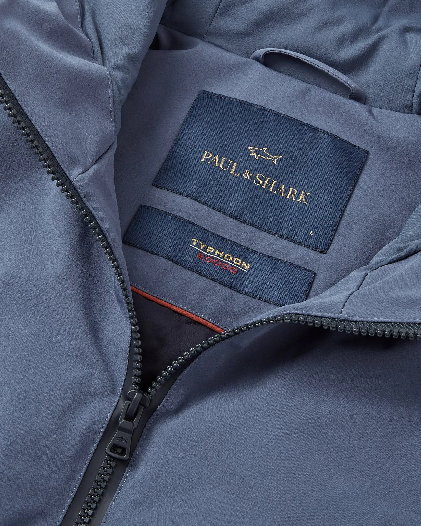 Paul & Shark Waterproof Typhoon Stretch Padded Windbreaker With E.M.W Pocket Protection (Petrol Blue)