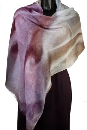 Pink Multi Silky Scarf