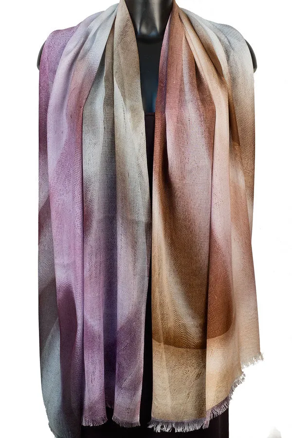 Pink Multi Silky Scarf