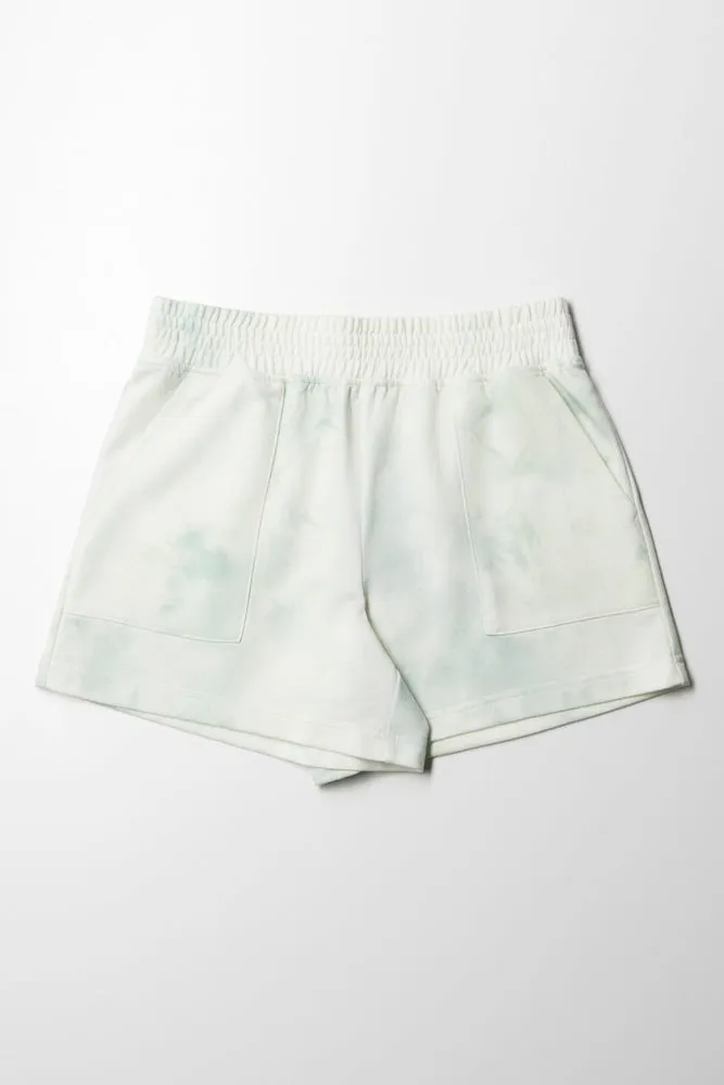 Pull On Shorts Tie Tye Misty Sage