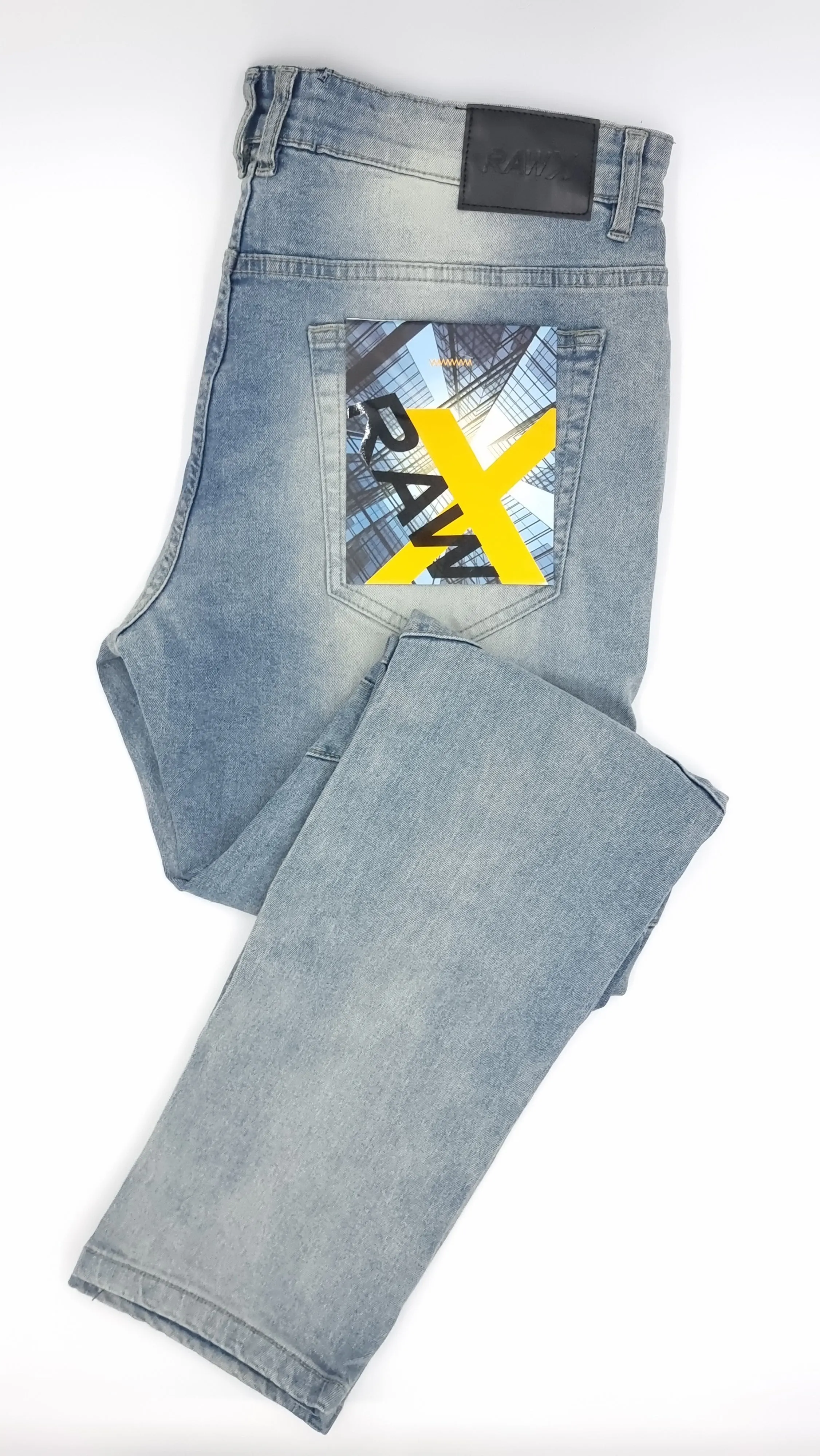 RawX Men's Distressed Skinny Ripped Stonewash Denim Jeans - Boutique