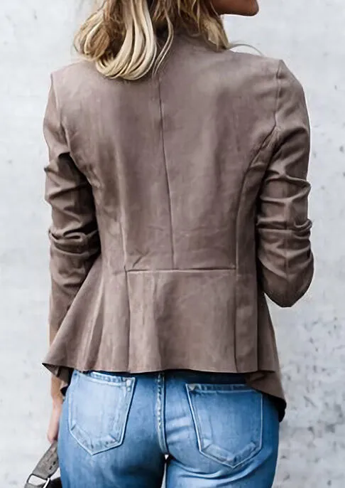 Ruffled Casual Blazer