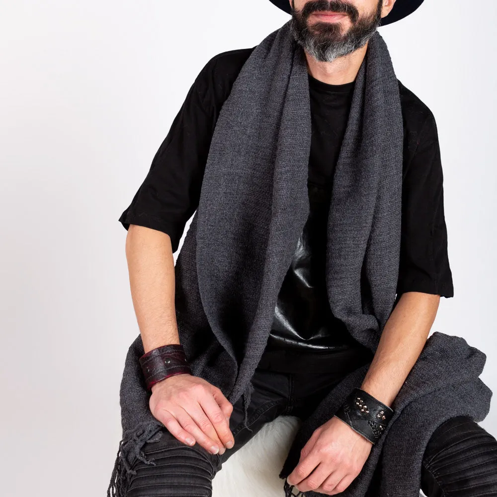 Soft Ridge Scarf - Charcoal