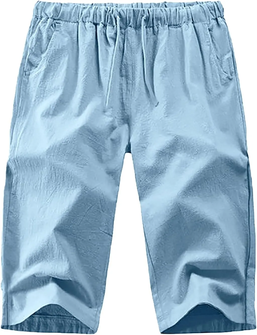 Soft Shorts for Men Summer Cortical Elastic Waist Fit Pockets Breathable Athletic Sport Clothes Cute Trendy Trousers