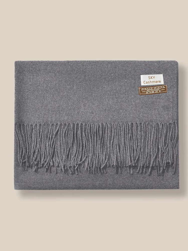 Soft Solid Tassel Scarf