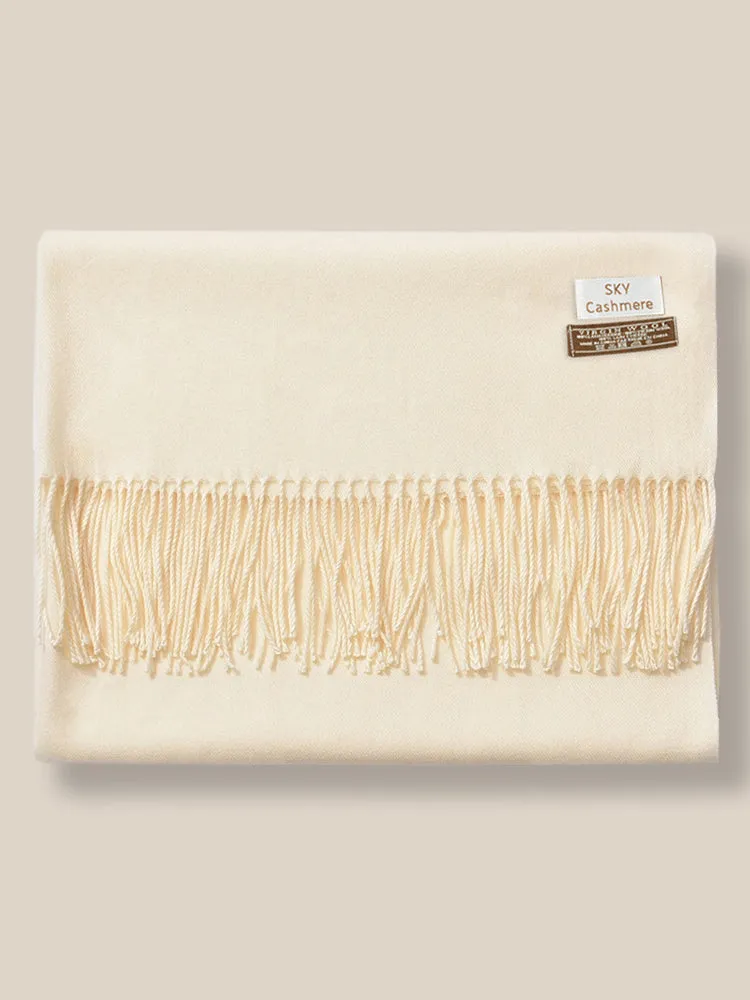 Soft Solid Tassel Scarf