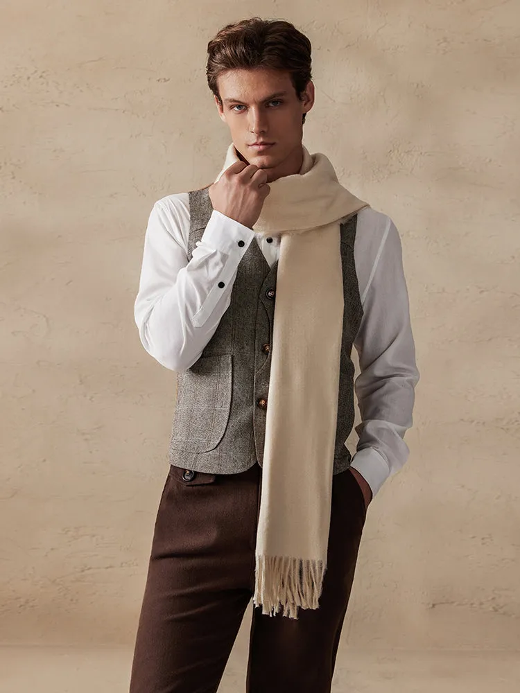 Soft Solid Tassel Scarf