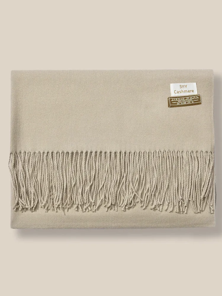 Soft Solid Tassel Scarf
