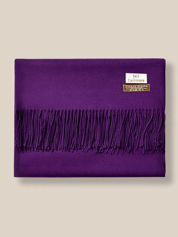 Soft Solid Tassel Scarf
