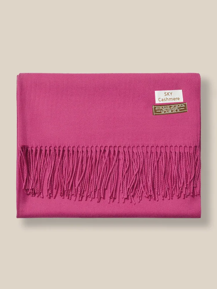 Soft Solid Tassel Scarf