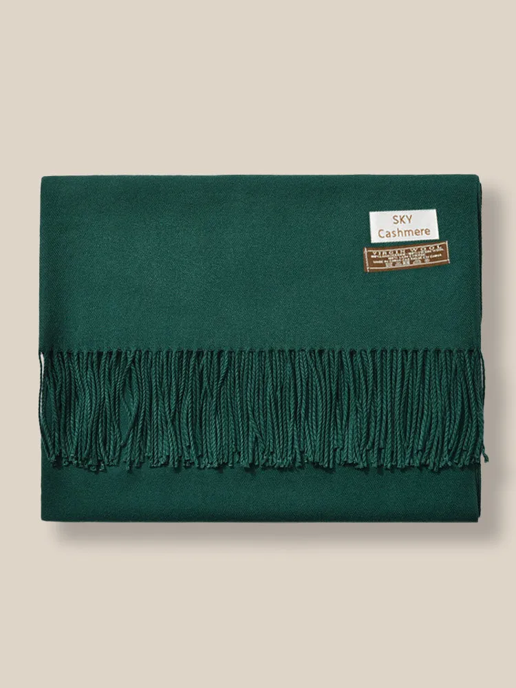 Soft Solid Tassel Scarf