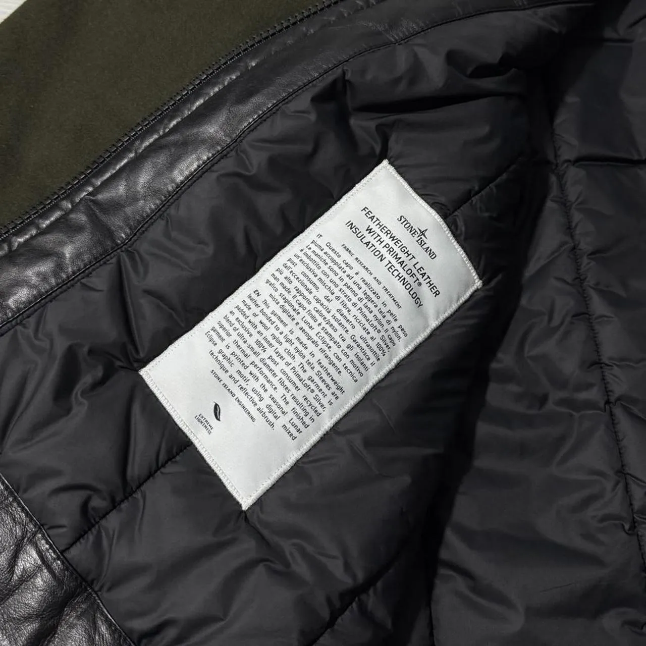Stone Island Featherweight Leather Moon Jacket
