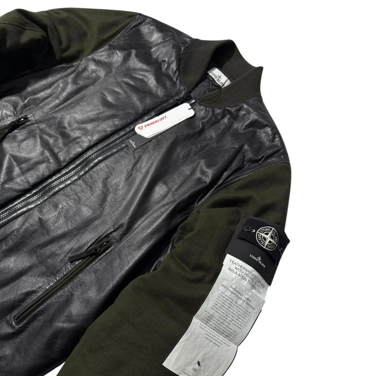 Stone Island Featherweight Leather Moon Jacket