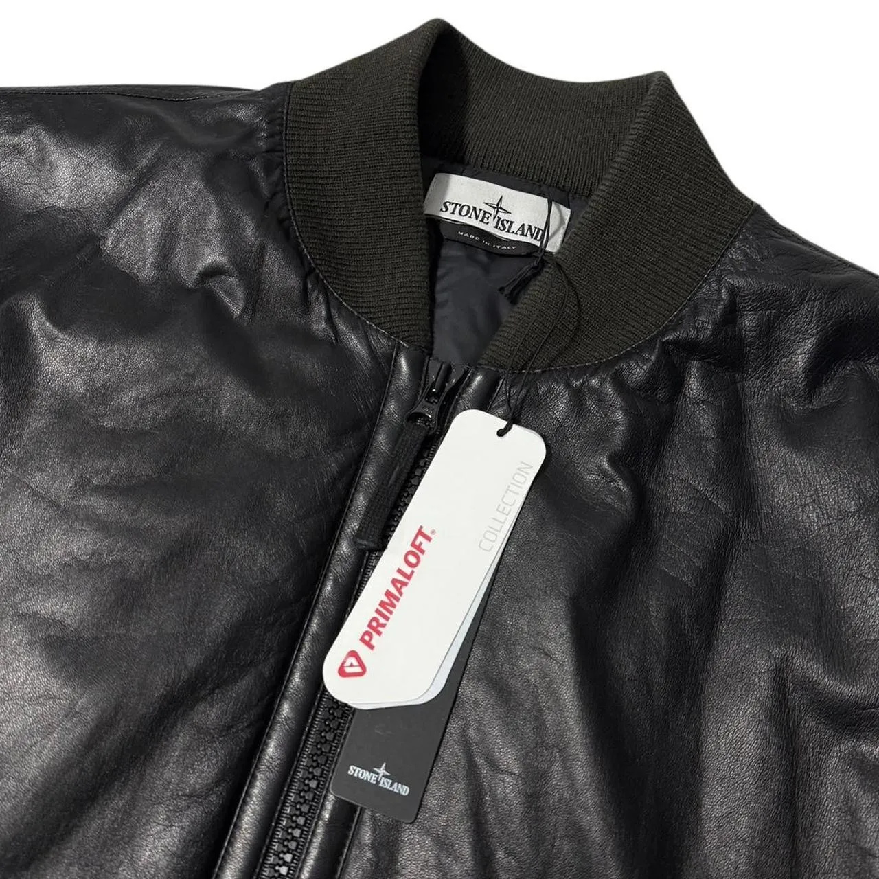 Stone Island Featherweight Leather Moon Jacket