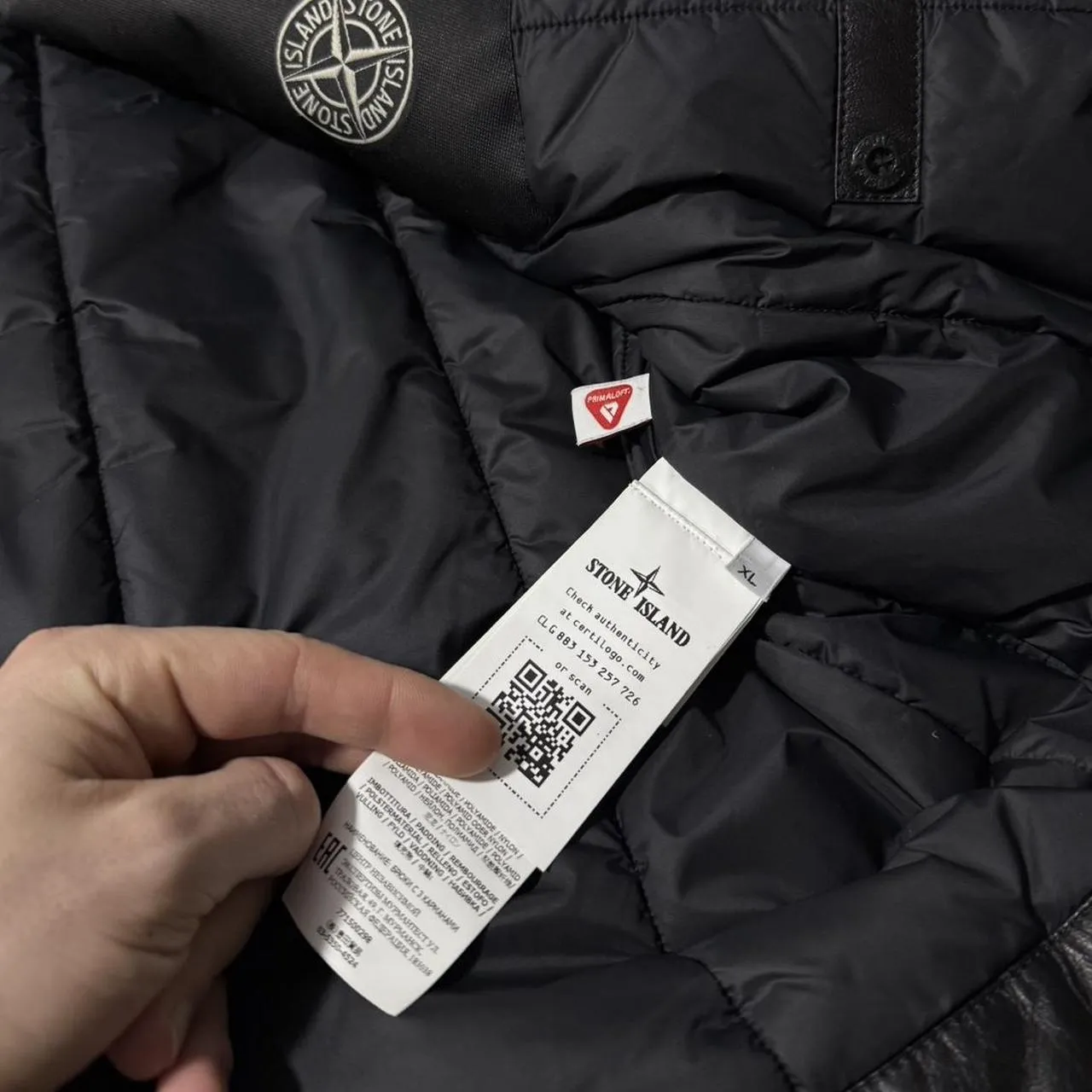 Stone Island Featherweight Leather Moon Jacket