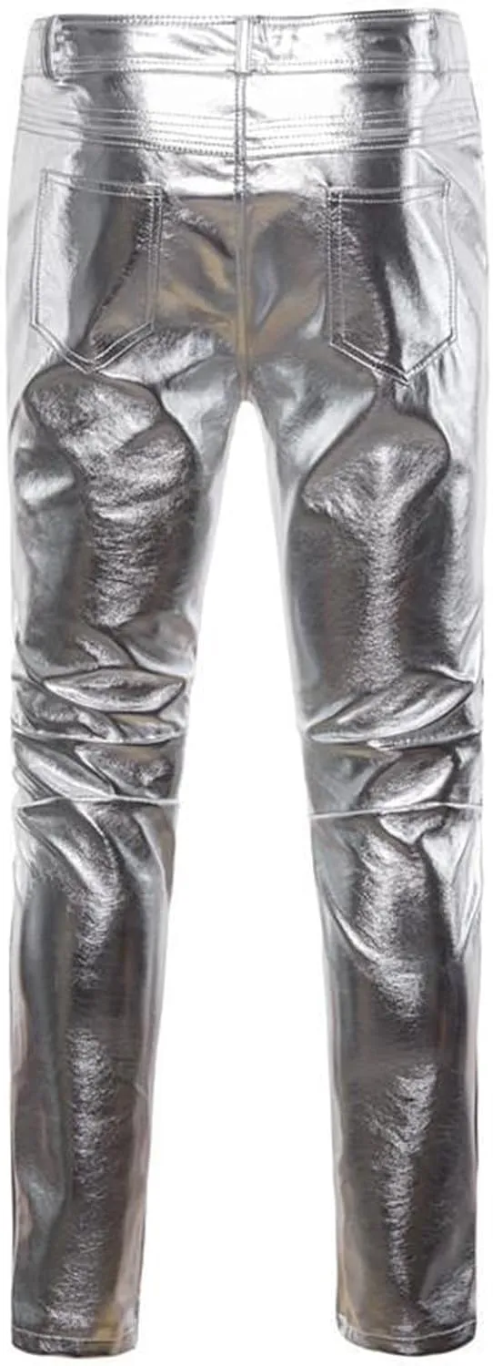 Summer Pants for Men Solid Color Leather Pocket Legs Button Zipper Breathable Loose Summer Trendy Trousers