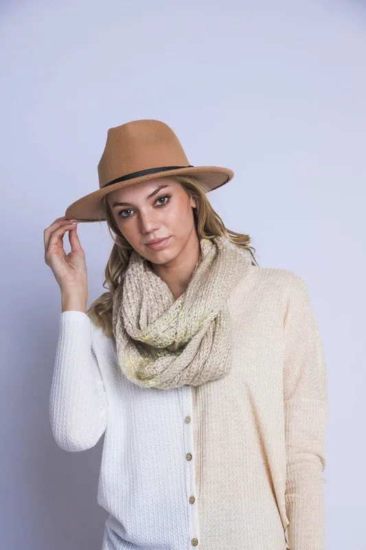 TWO TONED INFINITY STRING SCARF