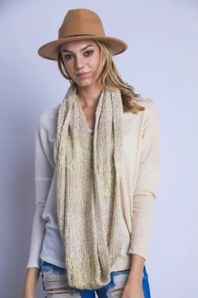 TWO TONED INFINITY STRING SCARF