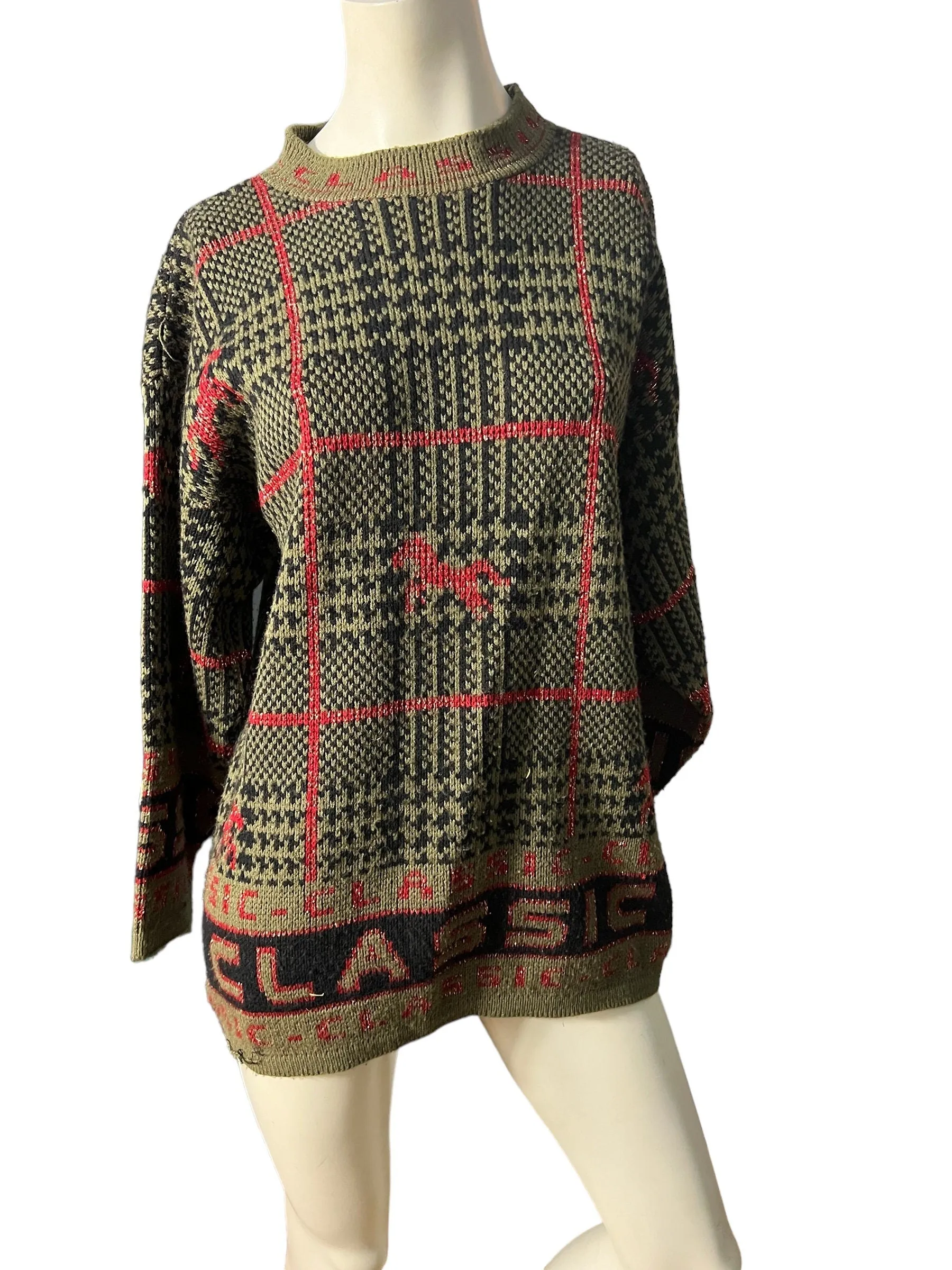 Vintage 80's oversized sweater M Renaissance