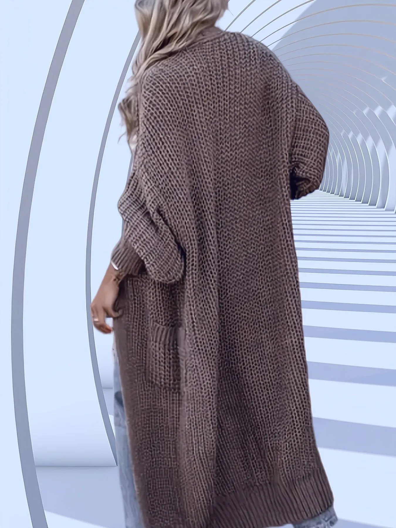 Women Stylish, And Minimalist Knitted Cardigan with Pockets,