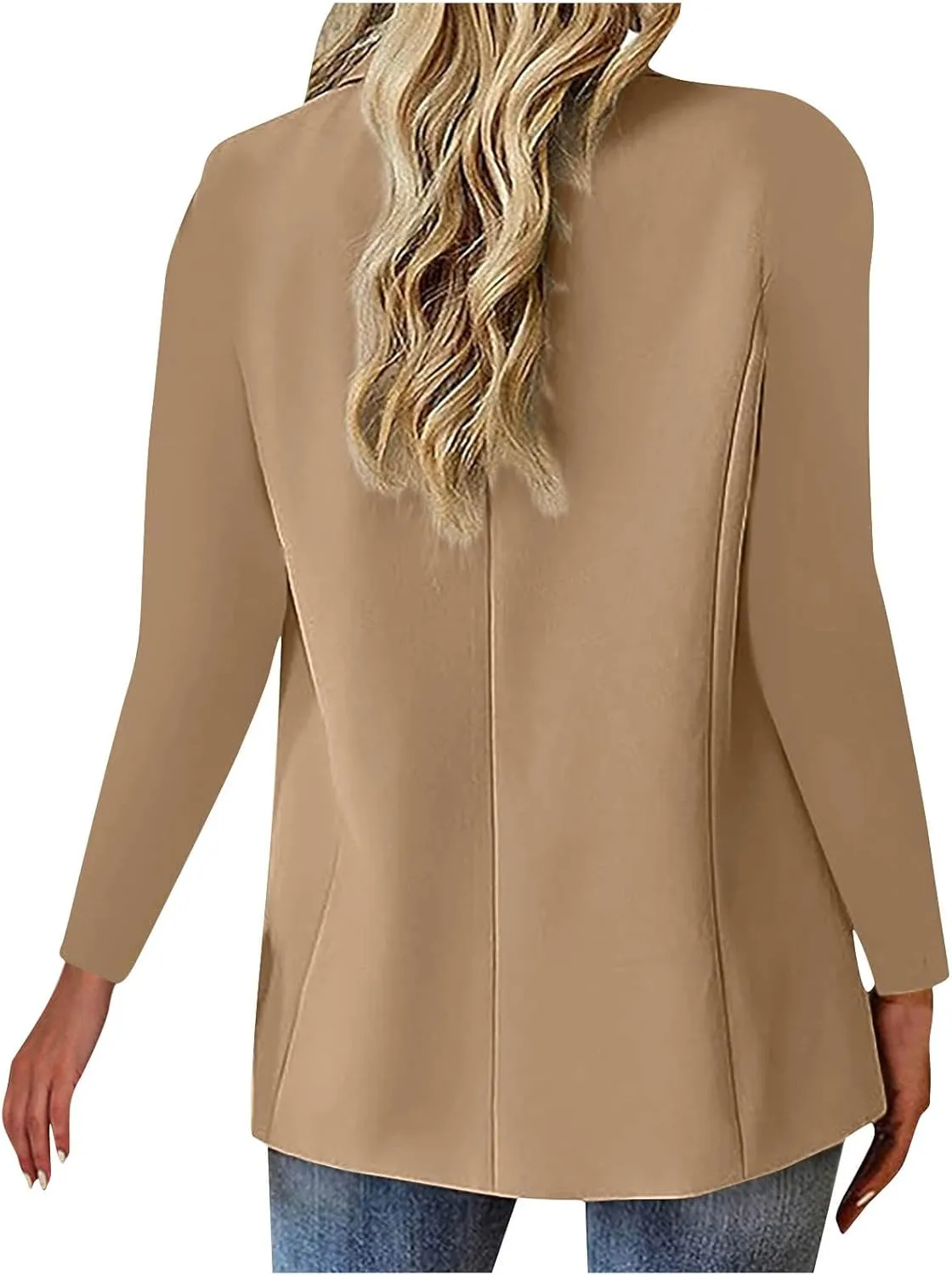 Womens Blazers Lightweight Open Front Work Office Suit Blazer Long Sleeve Lapel Jacket Business Casual Fall Jacket