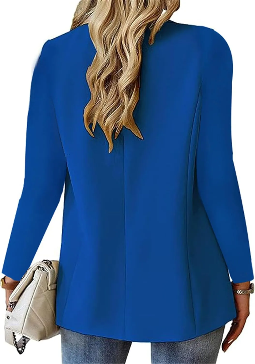Women's Business Casual Blazers Work Office Blazer Jacket Suit Lightweight Open Front Cardigan Jacket Elegant Coat