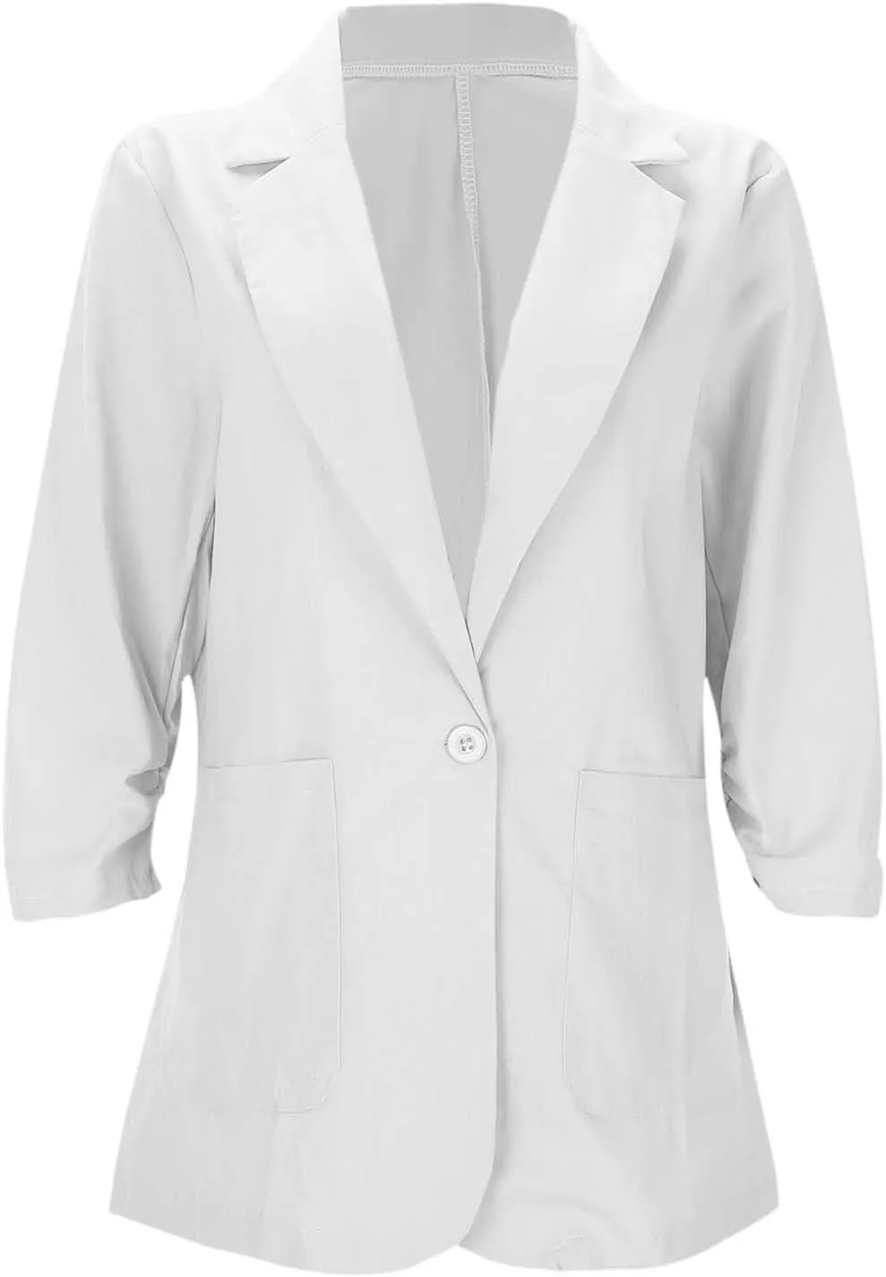 Women's Linen Blazer Casual Long Sleeve Lightweight 2025 Spring Summer Jackets Loose Plus Size Casual Tops Cardigan