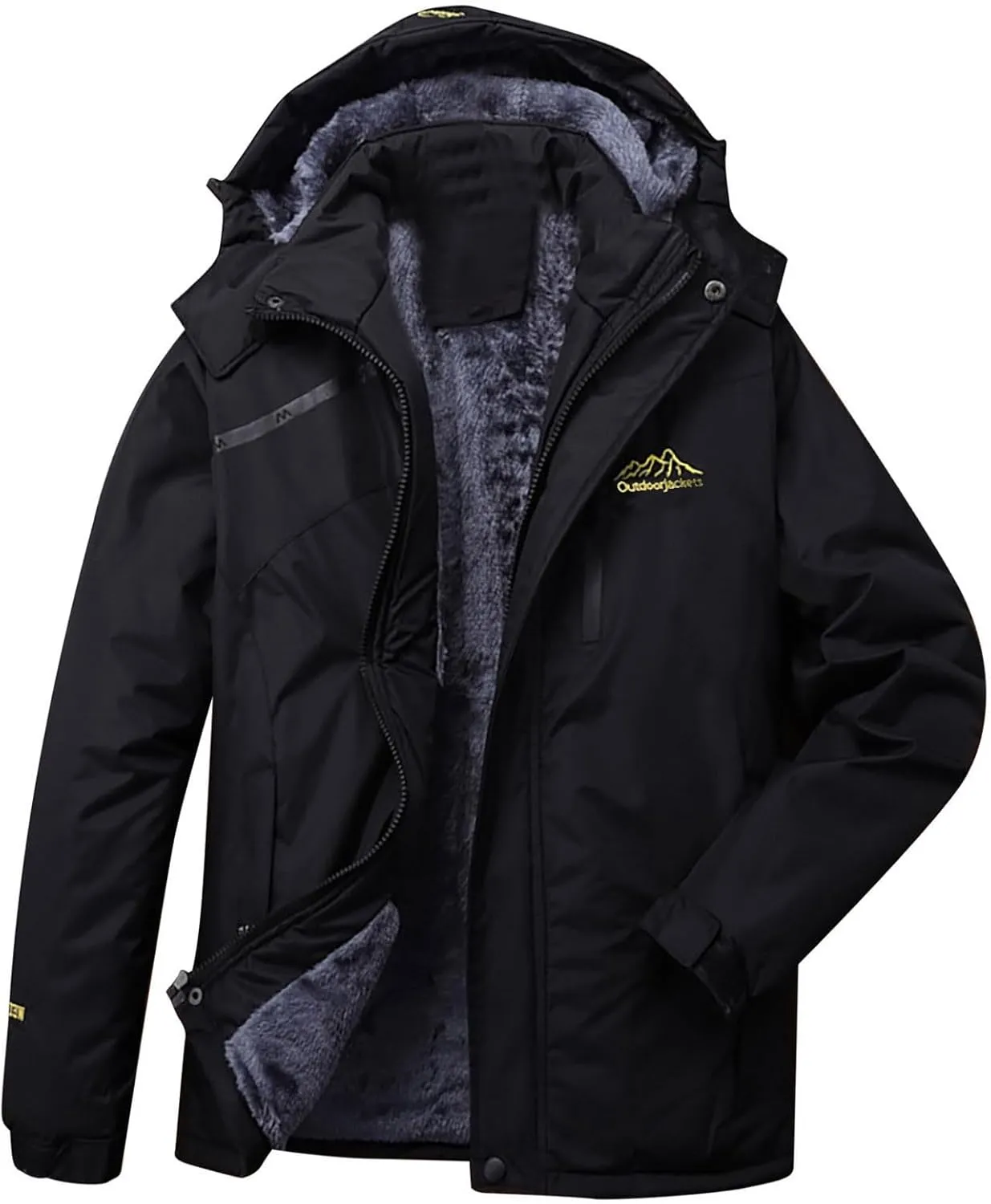 Women's Waterproof Winter Insulated Jackets Mountain Waterproof Snow Ski Jacket Windproof Hooded Fleece Lined Jacket