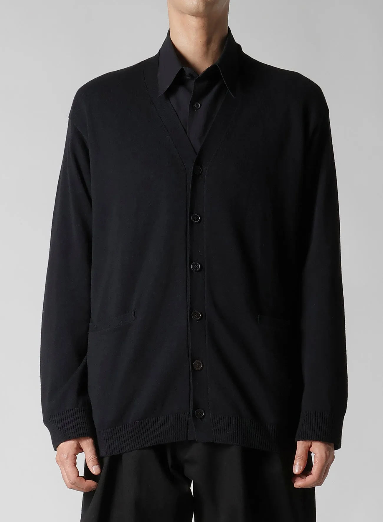 Y's for men INTERSIA LOGO CARDIGAN