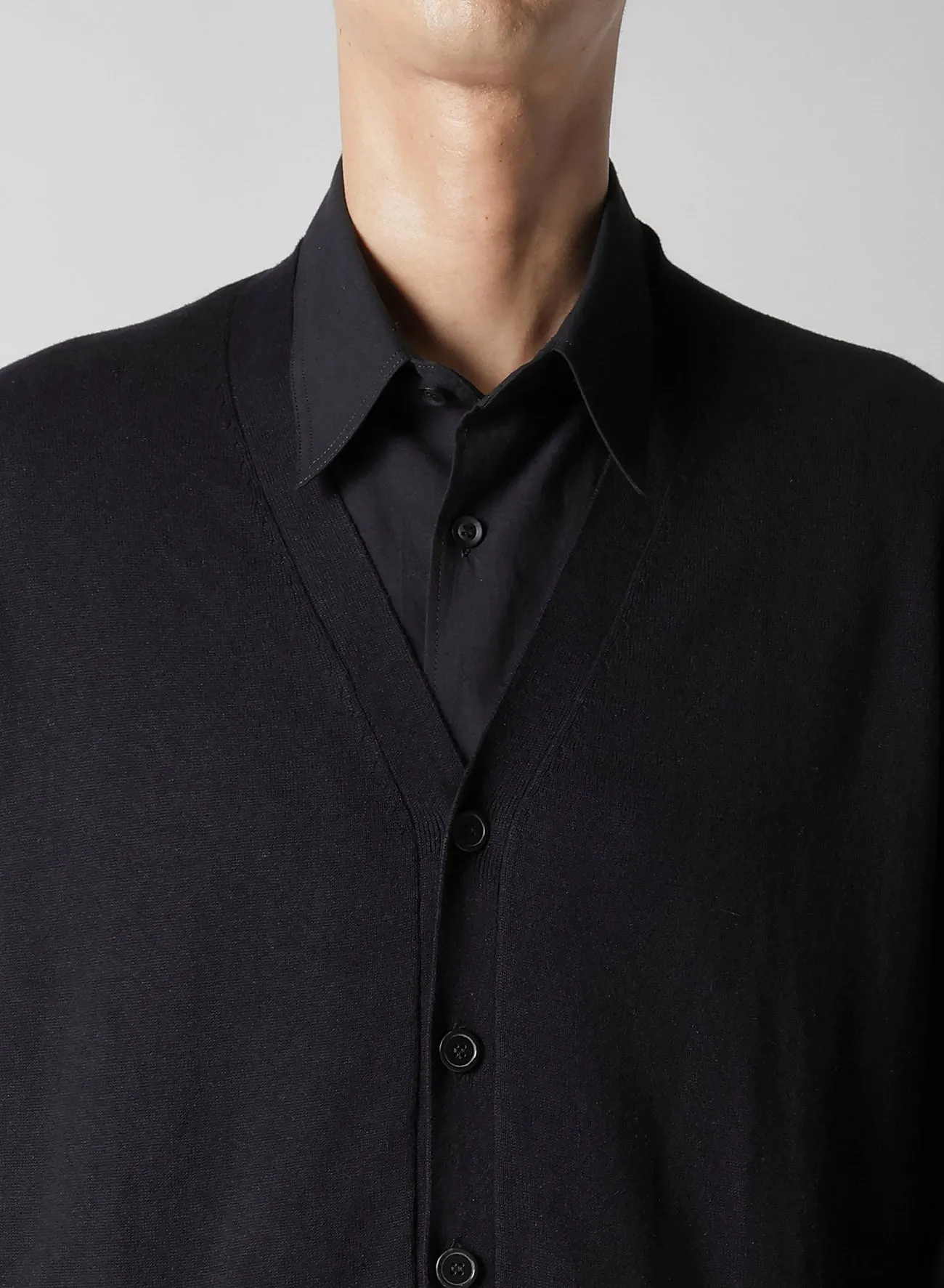 Y's for men INTERSIA LOGO CARDIGAN