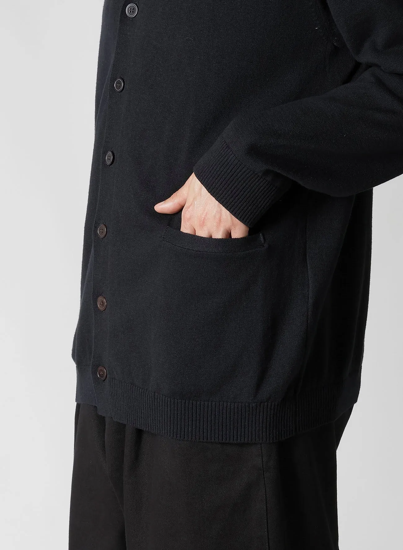 Y's for men INTERSIA LOGO CARDIGAN