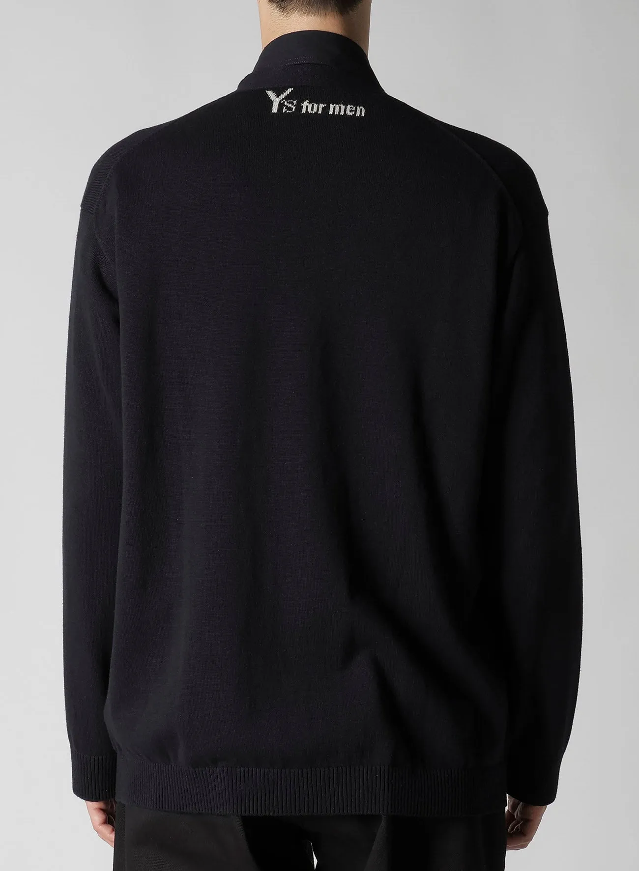 Y's for men INTERSIA LOGO CARDIGAN
