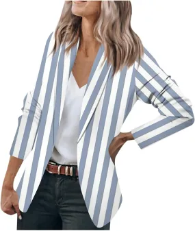 ZEFOTIM Blazer for Women 2024 Casual Oversized Fitted Lapel with Pockets Jacket Long Fashion Trendy Coat